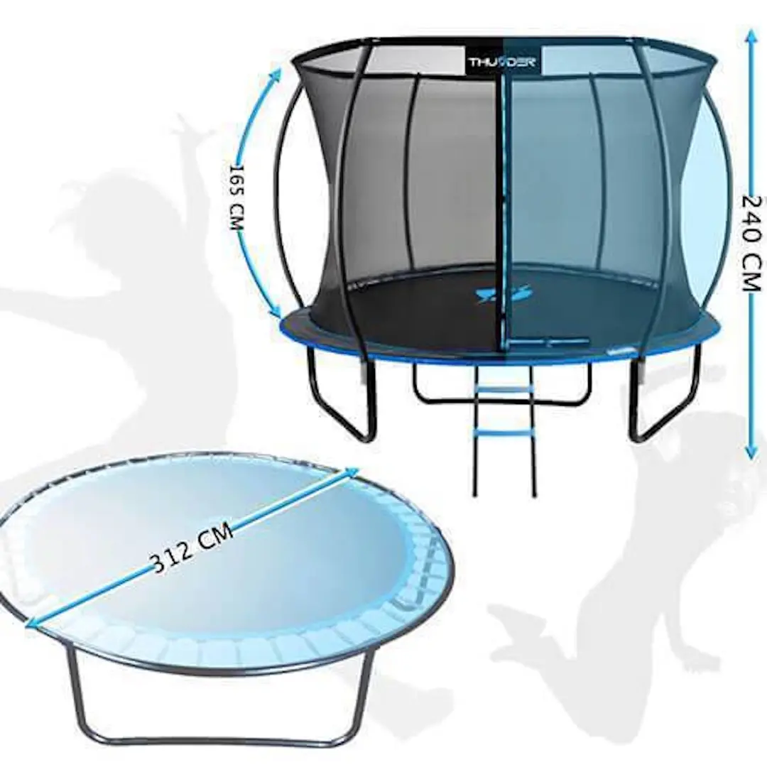 Trambulina cu plasa de protectie Thunder Ultra 312cm (Blue)