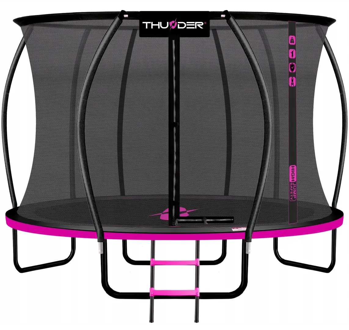 Батут с защитной сеткой Thunder Ultra 435cm (Pink)