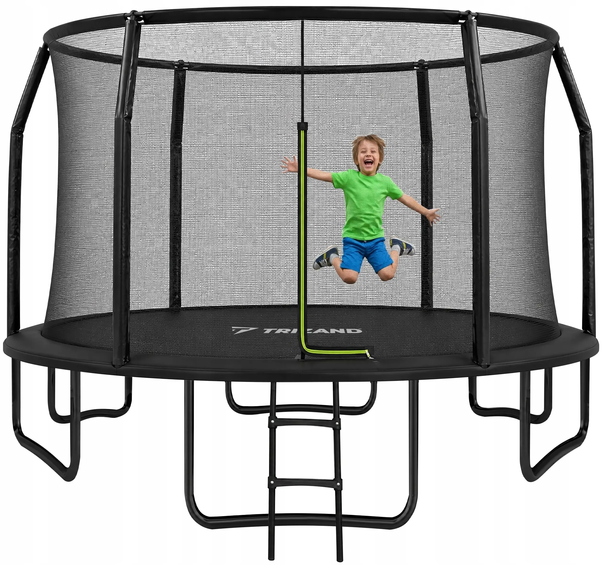 Батут с защитной сеткой Trizand Freestyle 366cm (Black) - 2