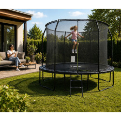 Батут с защитной сеткой Trizand Freestyle 366cm (Black) Thumb