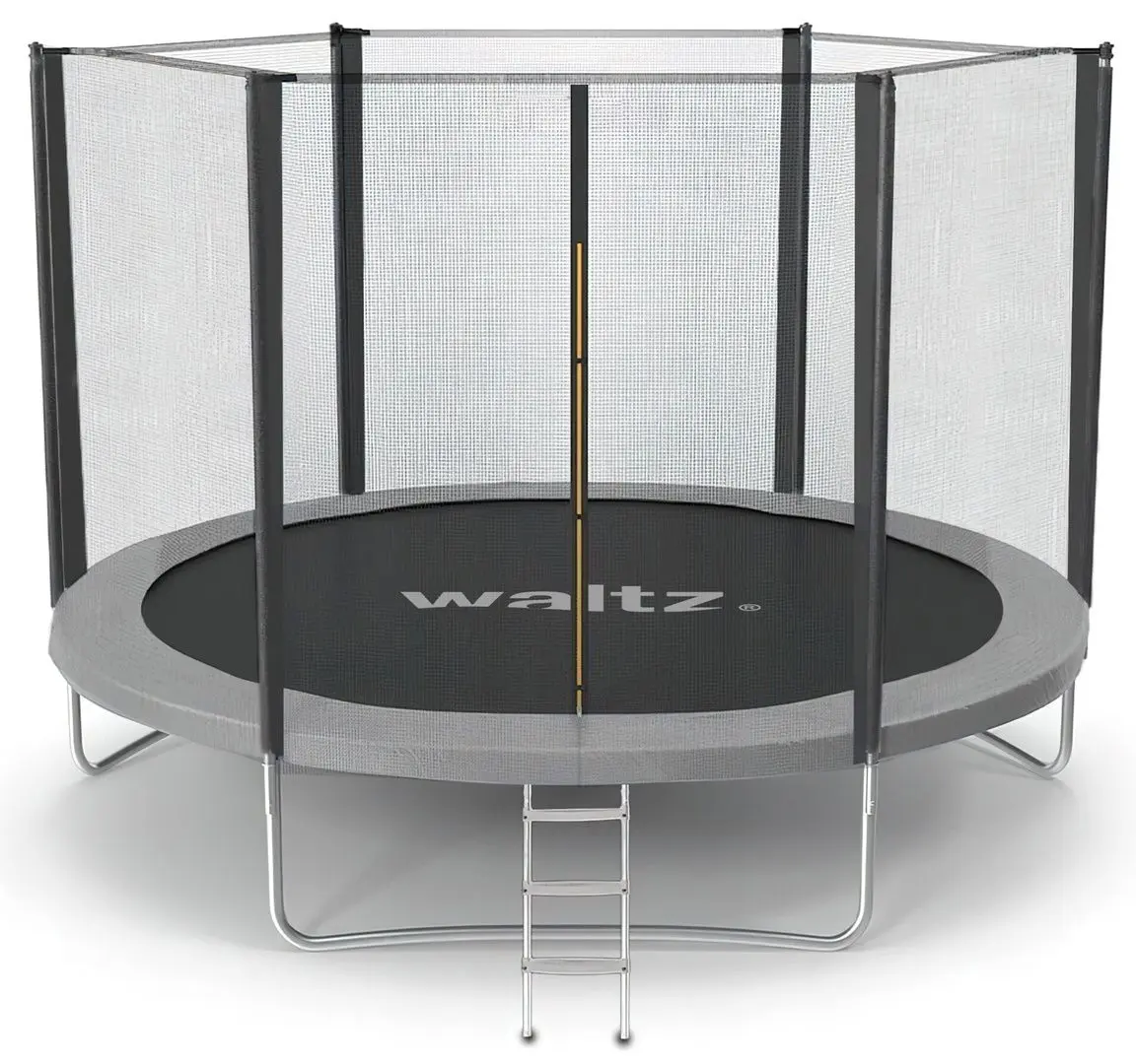 Батут с защитной сеткой Waltz PE TW-15007 182cm (Grey/Black)