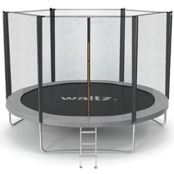 Trambulina cu plasa de protectie Waltz PE TW-15038 244cm (Grey/Black)