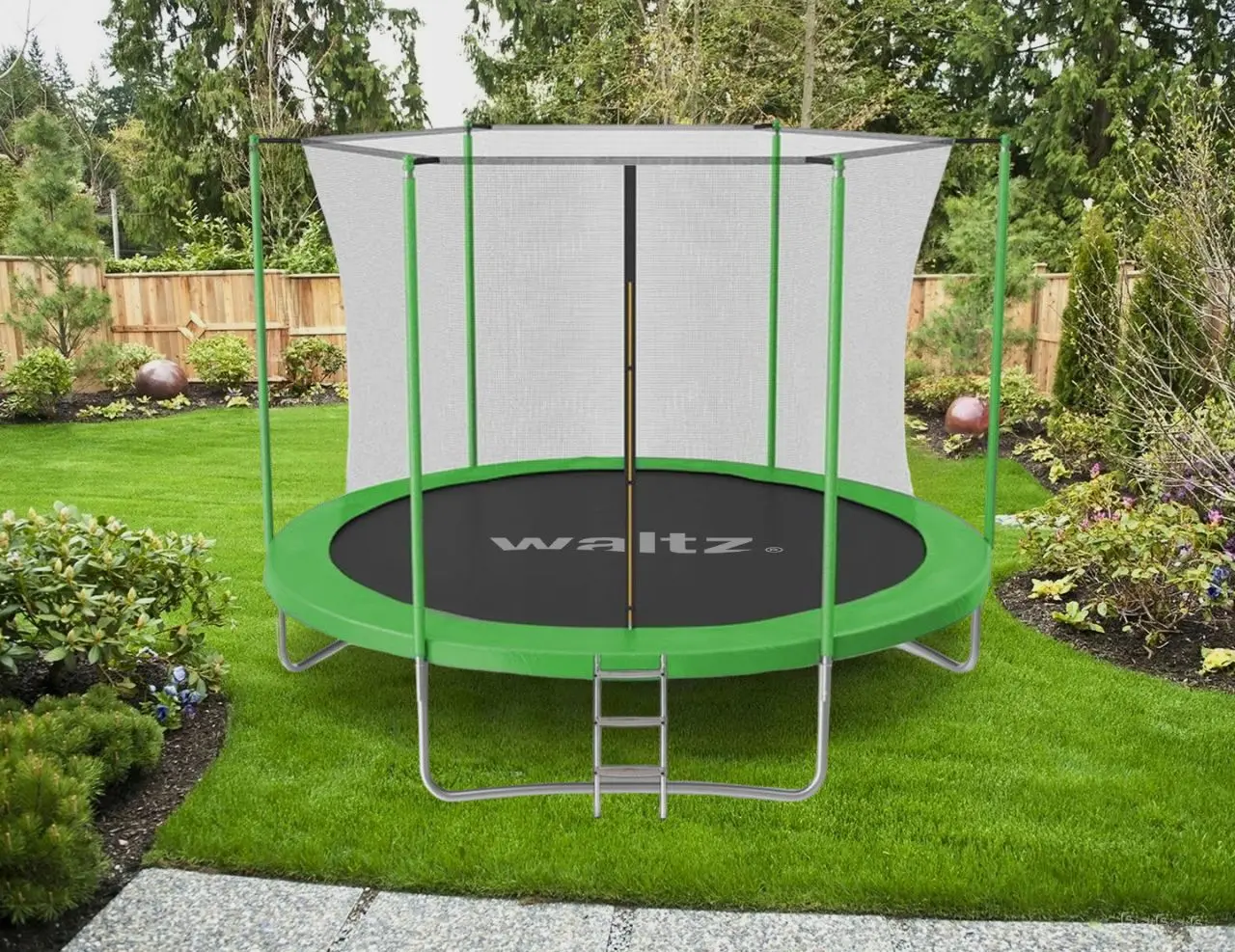Trambulina cu plasa de protectie Waltz PI TW-14932 182cm (Green/Black) - 2