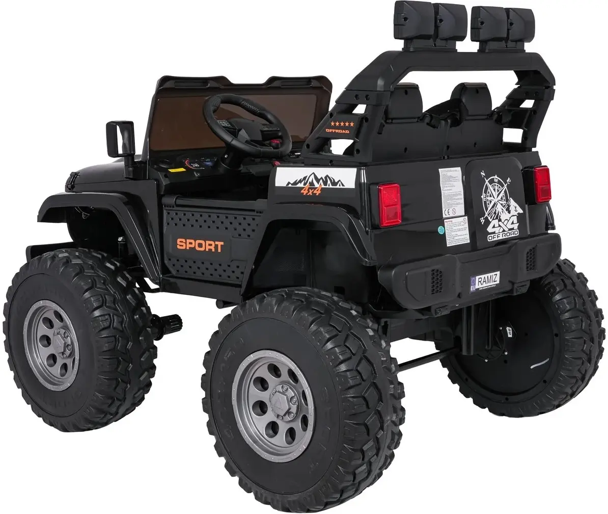 Masinuta electrica Ramiz Extreme Sport 4x4 (Black) - 12
