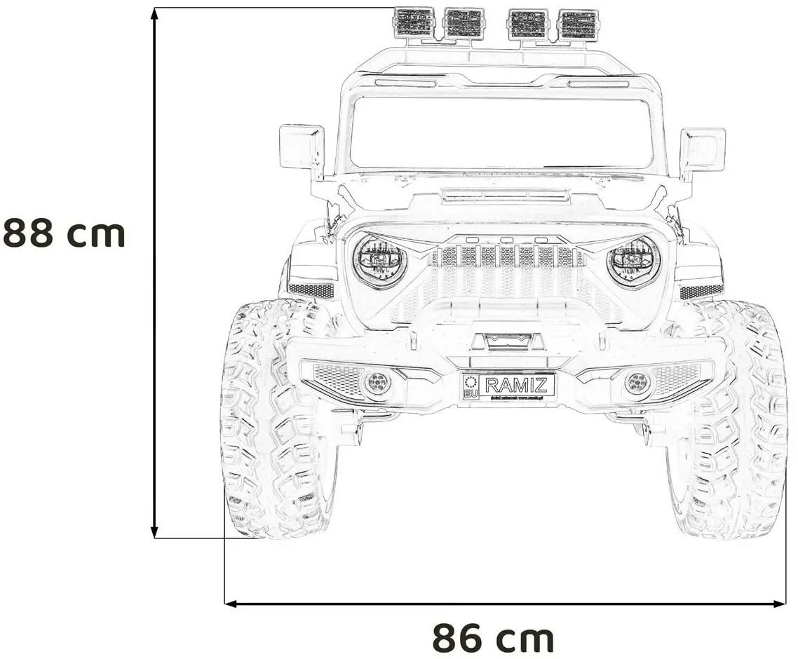 Masinuta electrica Ramiz Extreme Sport 4x4 (Black) - 15