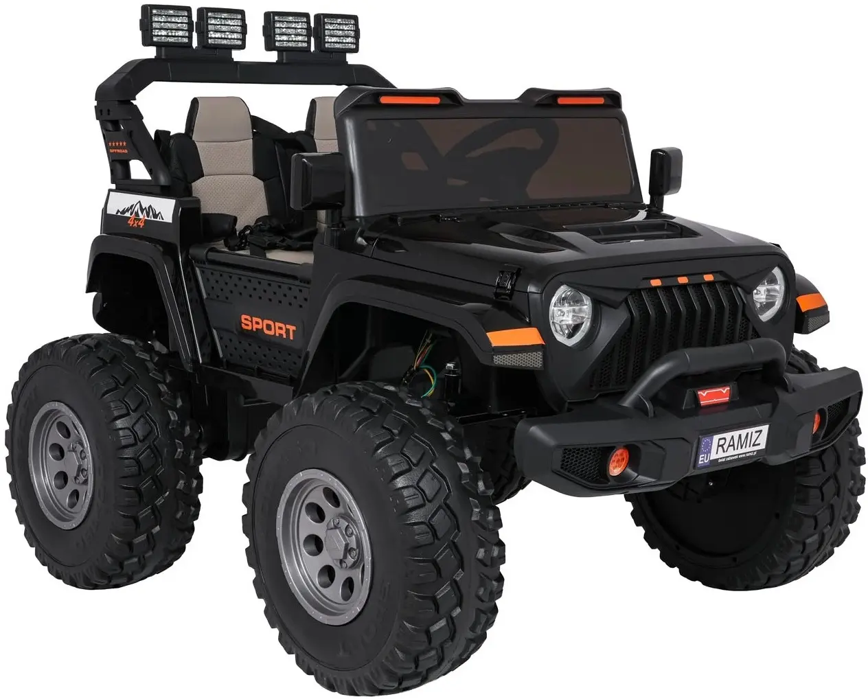 Masinuta electrica Ramiz Extreme Sport 4x4 (Black) - 3