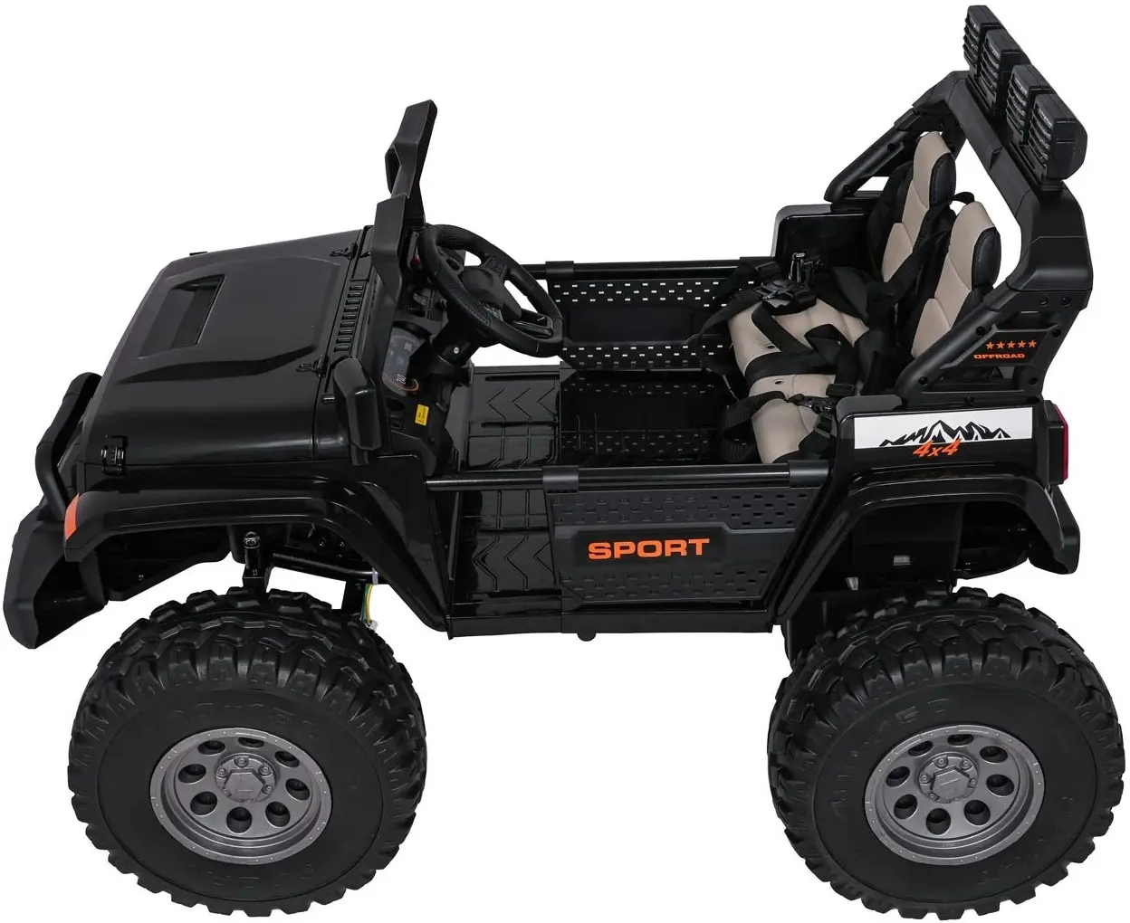 Masinuta electrica Ramiz Extreme Sport 4x4 (Black) - 6