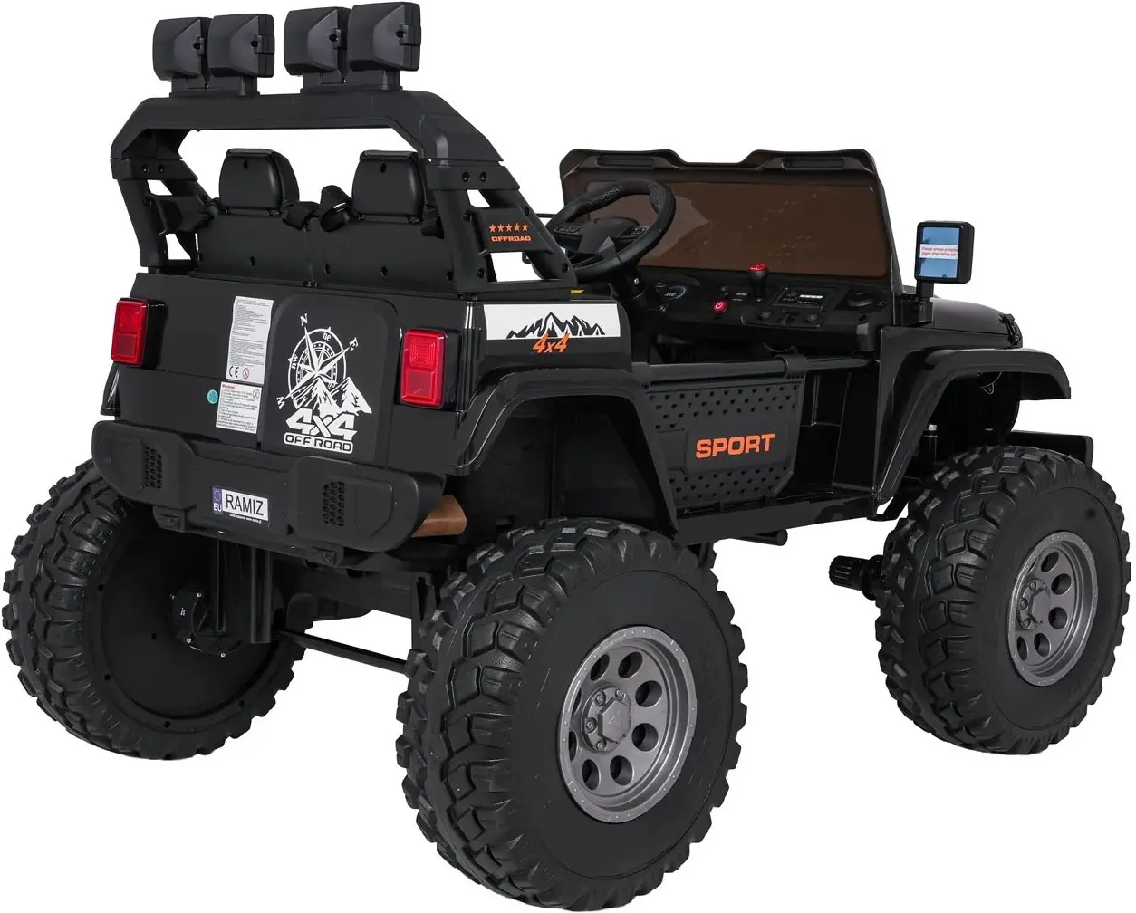 Masinuta electrica Ramiz Extreme Sport 4x4 (Black) - 7