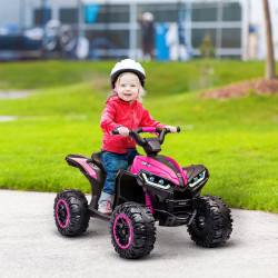 ATV electric pentru copii Homcom 370-235V90PK (Black/Pink) Thumb
