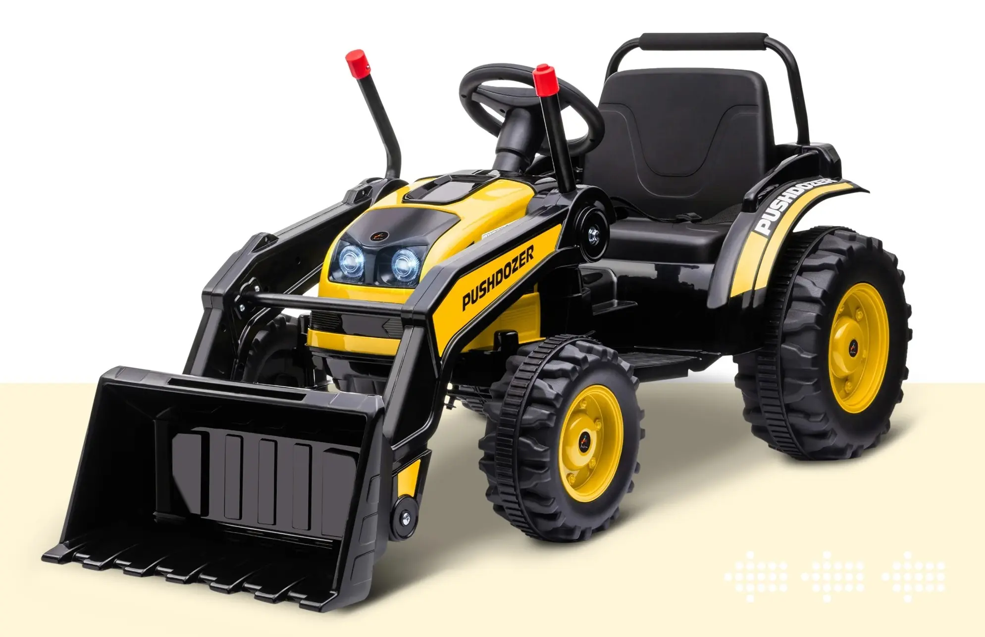 Buldozer electric HomCom Bulldozer 6V 370-167V90YL (Black/Yellow) - 2