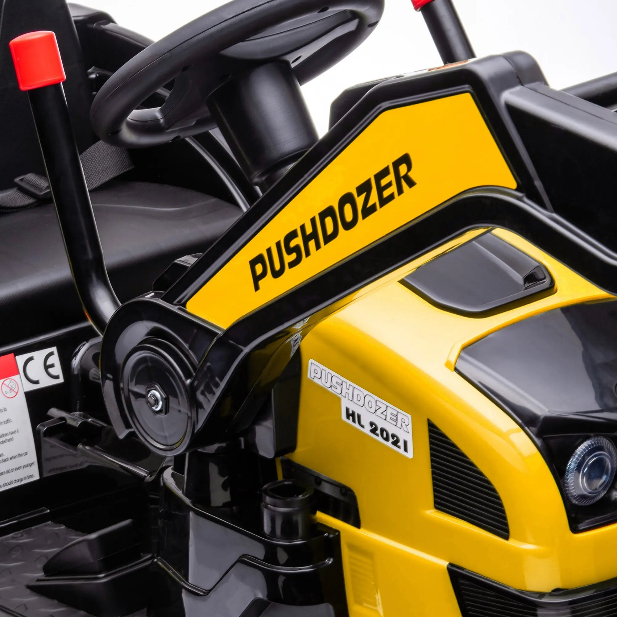 Buldozer electric HomCom Bulldozer 6V 370-167V90YL (Black/Yellow) - 4