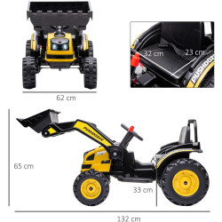 Buldozer electric HomCom Bulldozer 6V 370-167V90YL (Black/Yellow) Thumb