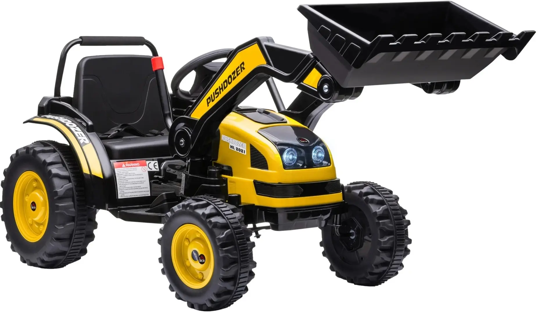 Buldozer electric HomCom Bulldozer 6V 370-167V90YL (Black/Yellow)