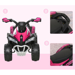 Электроквадроцикл Homcom 370-096PK (Pink/Black) Thumb