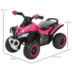 Электроквадроцикл Homcom 370-096PK (Pink/Black) Thumb