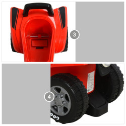 Электроквадроцикл Homcom 370-108RD (Red/Black) Thumb