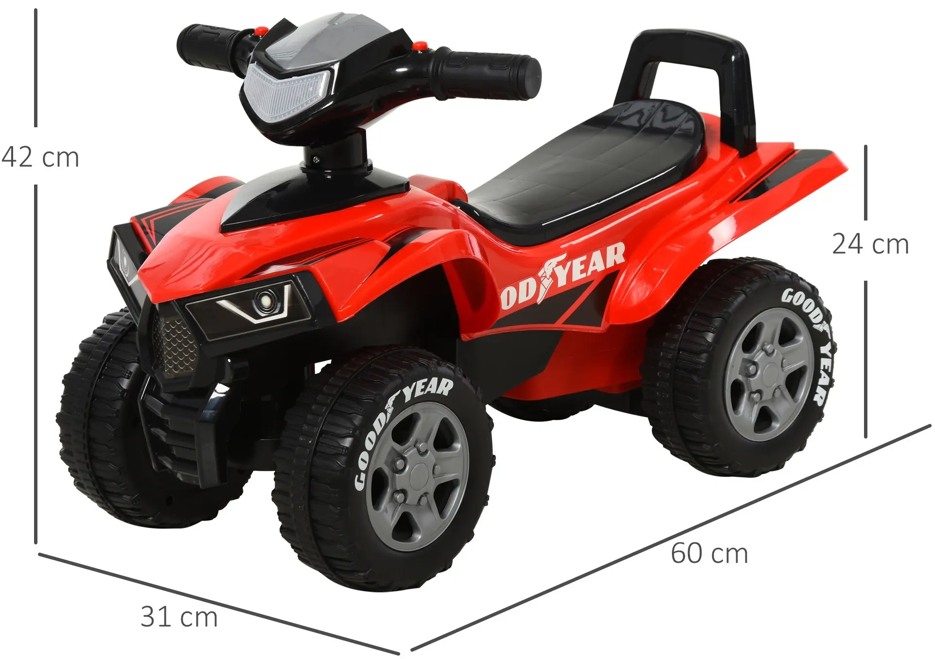 Электроквадроцикл Homcom 370-108RD (Red/Black) - 6