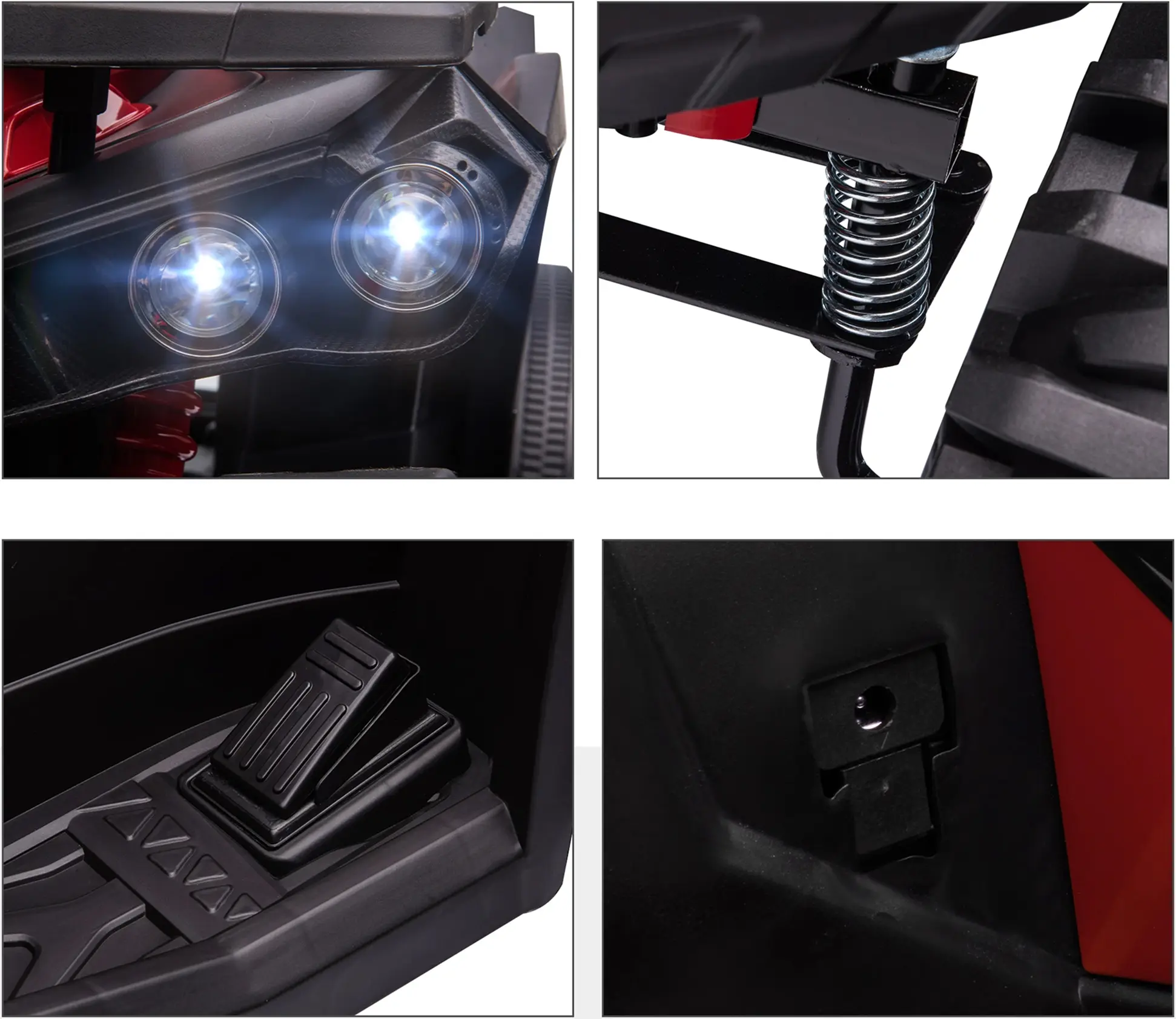 ATV electric HomCom 370-170V90RD (Red/Black) - 3