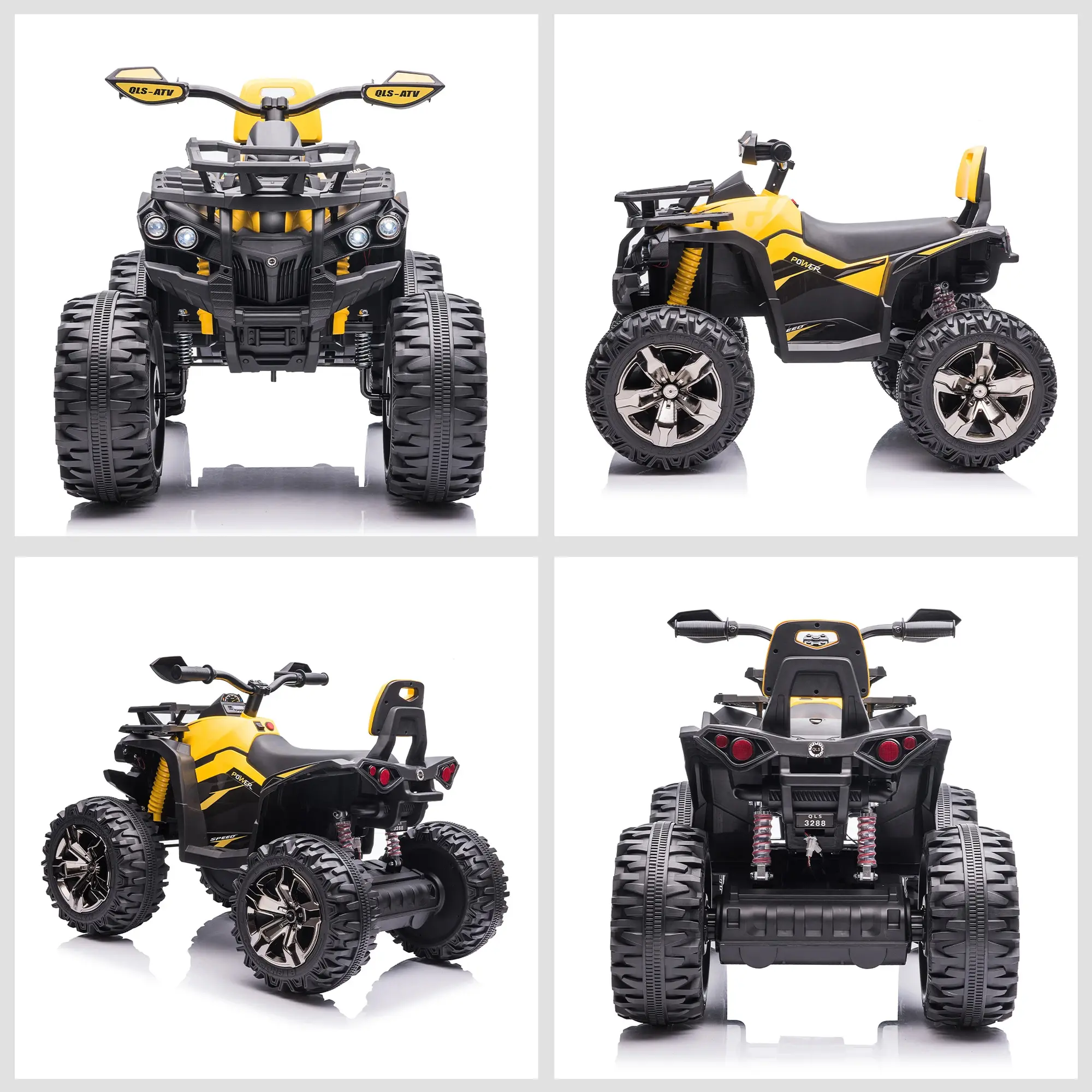 ATV electric HomCom 370-170V90YL (Yellow/Black) - 2