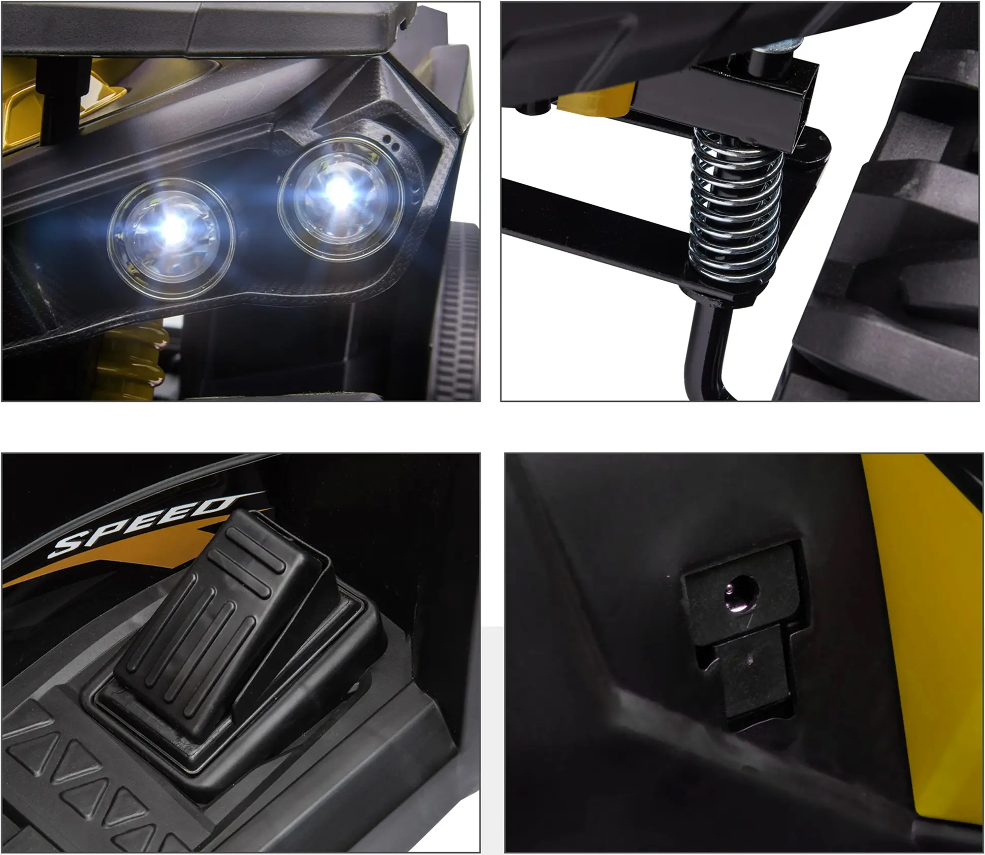 ATV electric HomCom 370-170V90YL (Yellow/Black) - 3