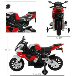 Электромотоцикл Homcom 301-007RD (Red/Black) Thumb