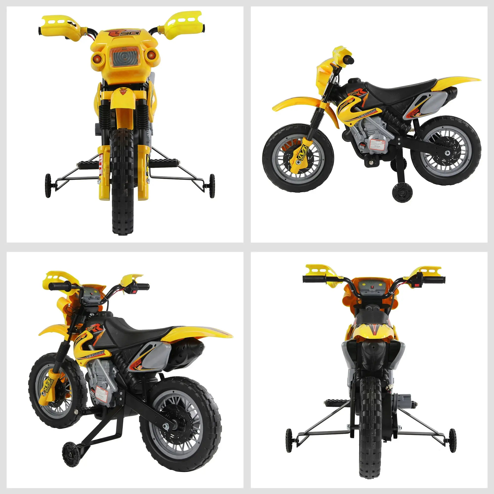 Motocicleta electrica Homcom 301-043YL (Yellow/Black) - 2