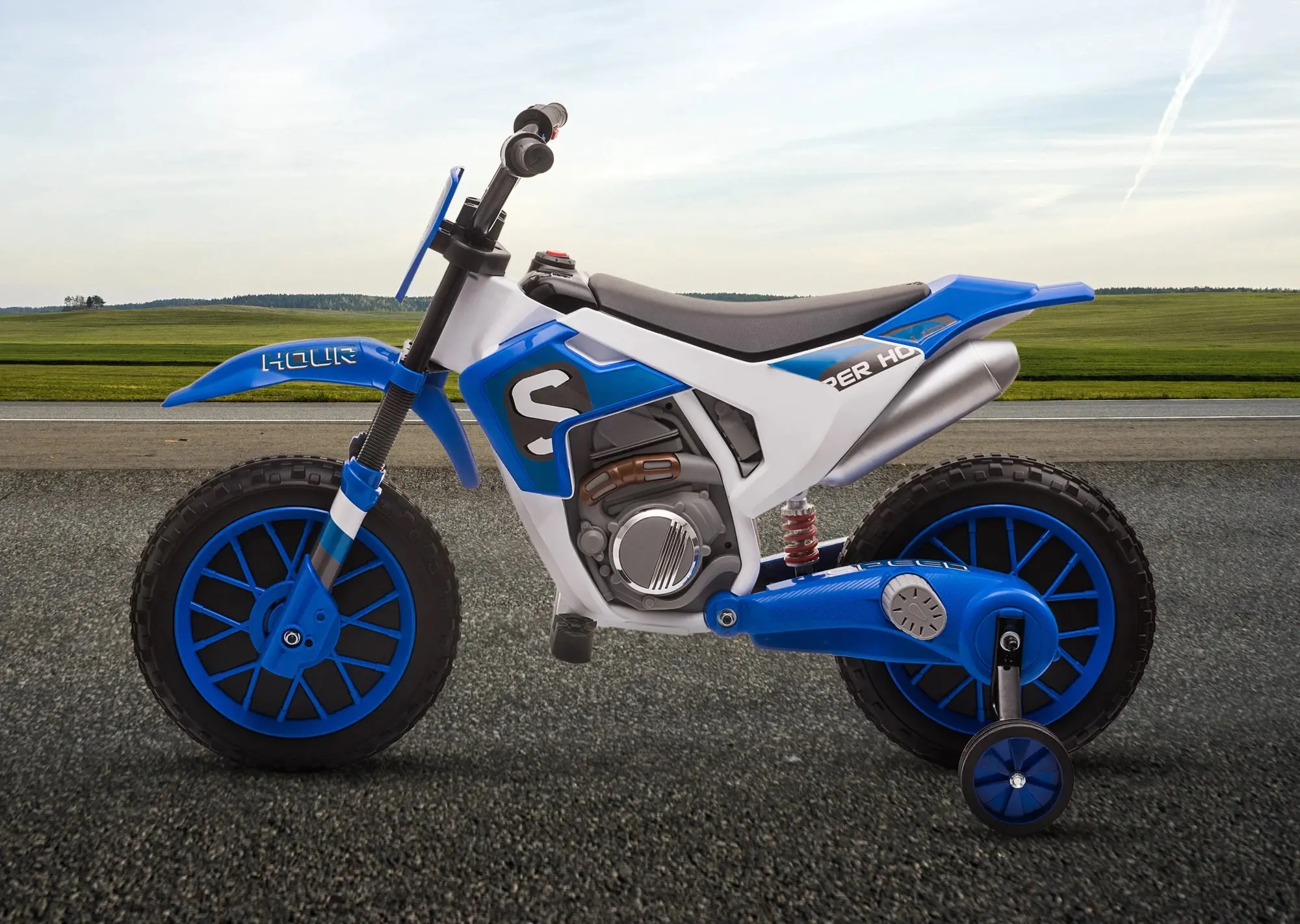 Motocicleta electrica Homcom 370-165V90BU (Blue/White) - 7