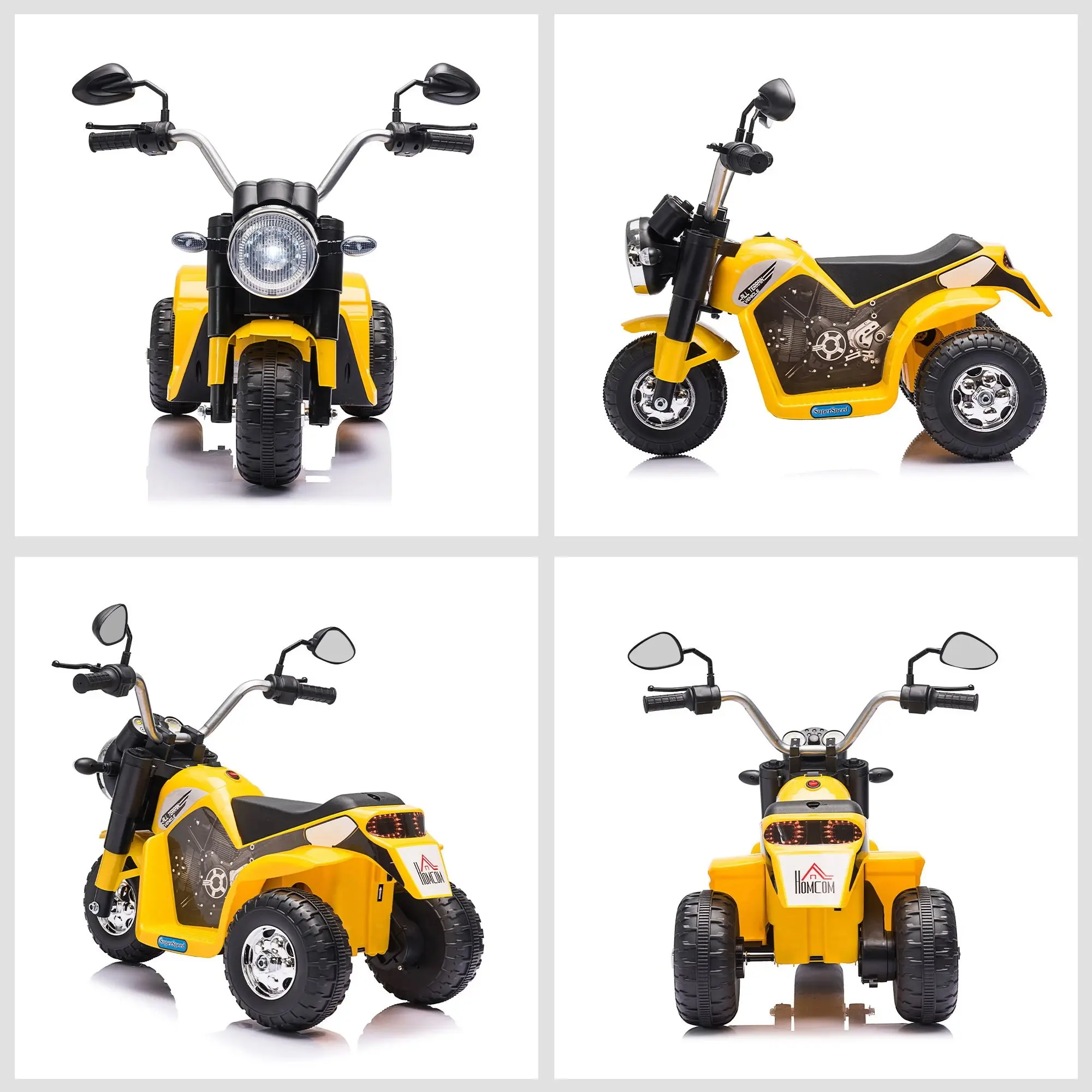 Motocicleta electrica Homcom 370-188V90YL (Yellow/Black) - 2