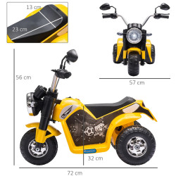 Motocicleta electrica Homcom 370-188V90YL (Yellow/Black) Thumb