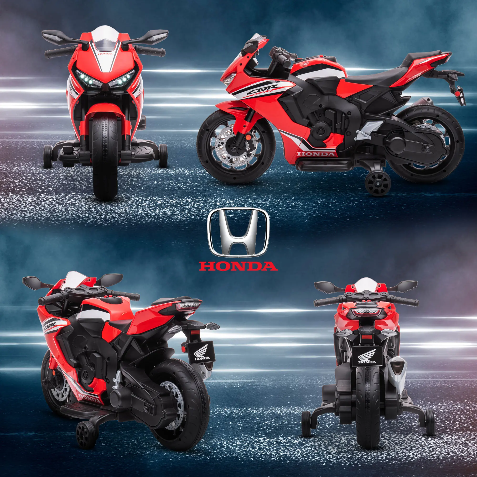 Motocicleta electrica HomCom 370-227V90RD (Red/Black) - 3