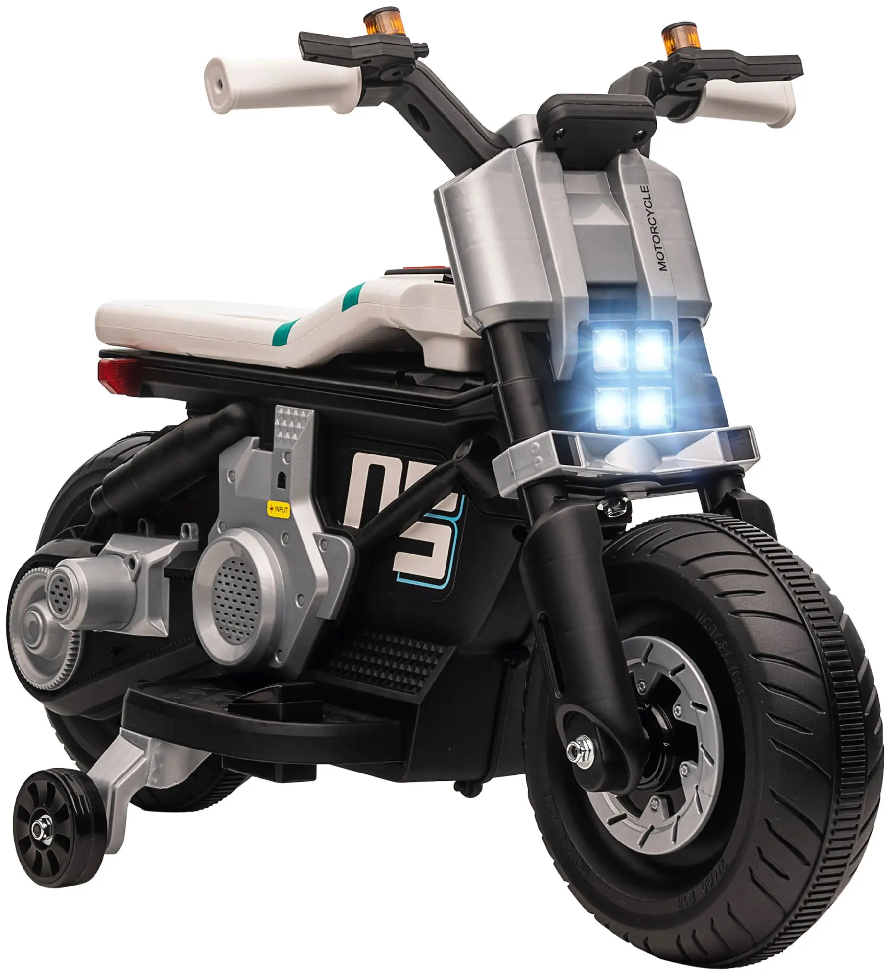 Motocicleta electrica Homcom 370-253V90WT (White/Black) - 2