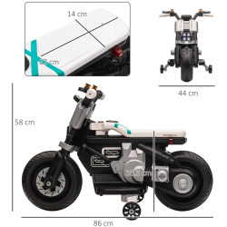 Motocicleta electrica Homcom 370-253V90WT (White/Black) Thumb