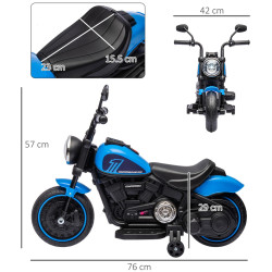 Motocicleta electrica Homcom 370-283V90BU (Blue/Black) Thumb