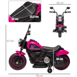Motocicleta electrica Homcom 370-283V90PK (Pink/Black) Thumb