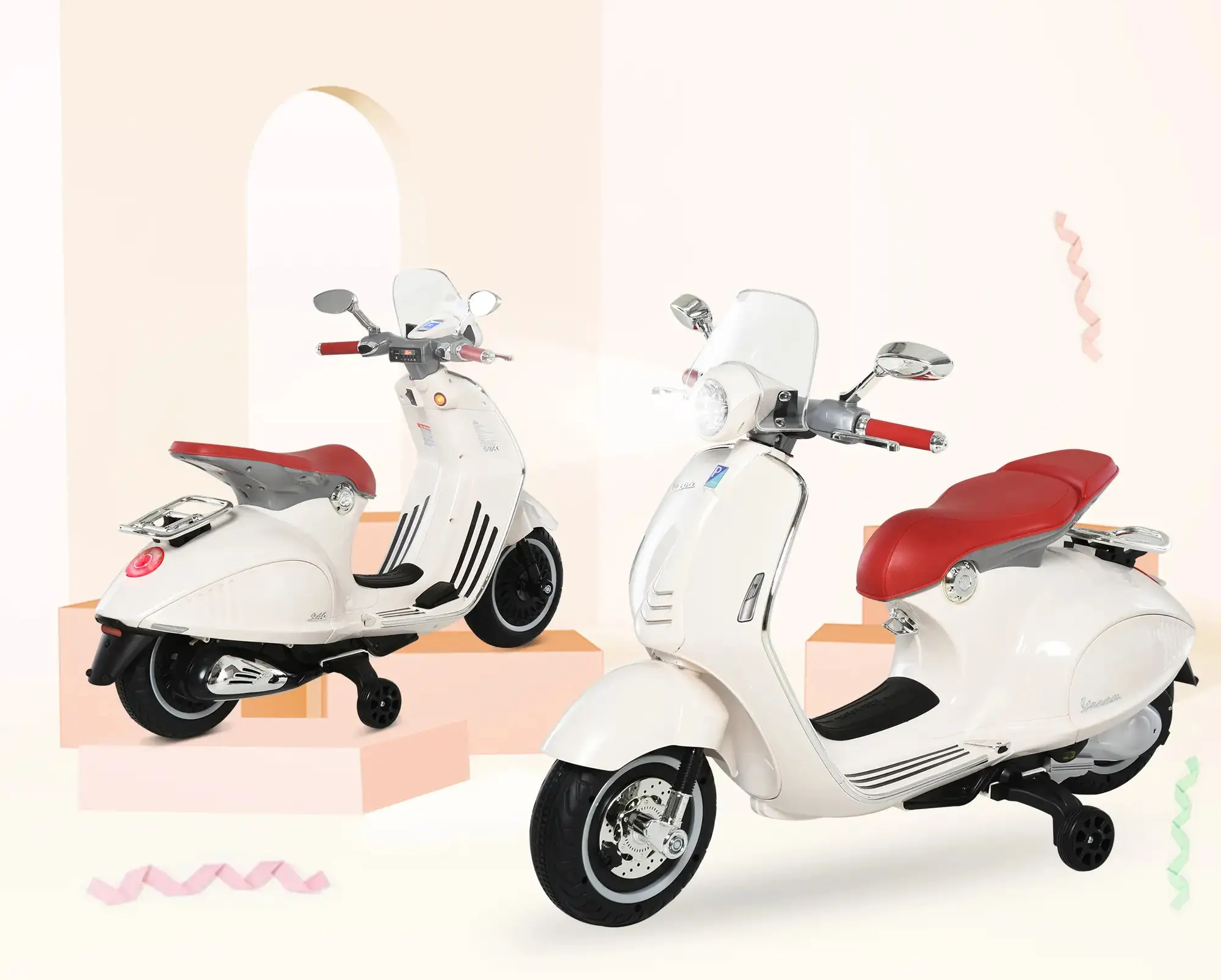 Электроскутер Homcom 370-115WT (White) - 3