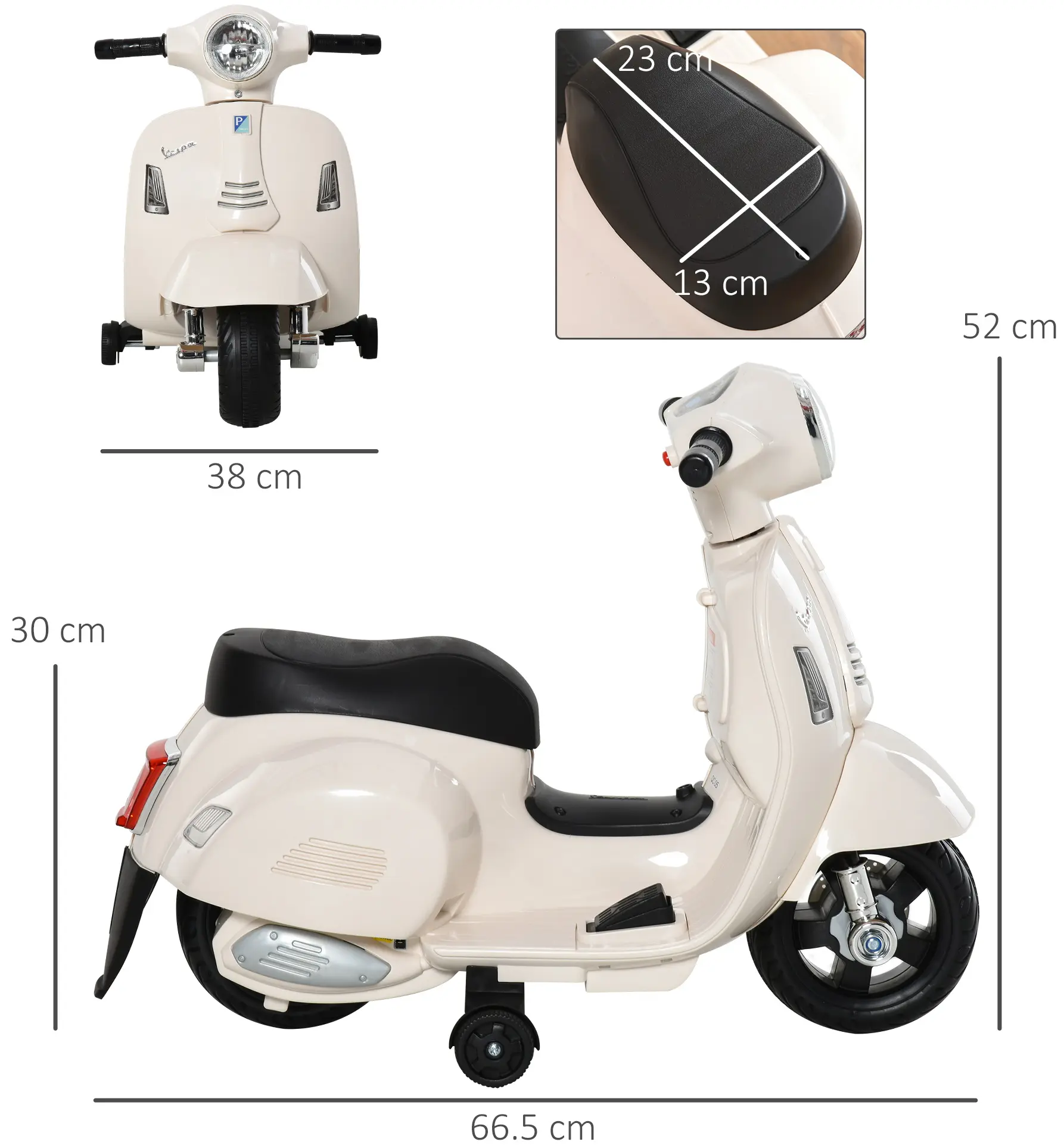 Scuter electric Homcom 370-138WT (White) - 9