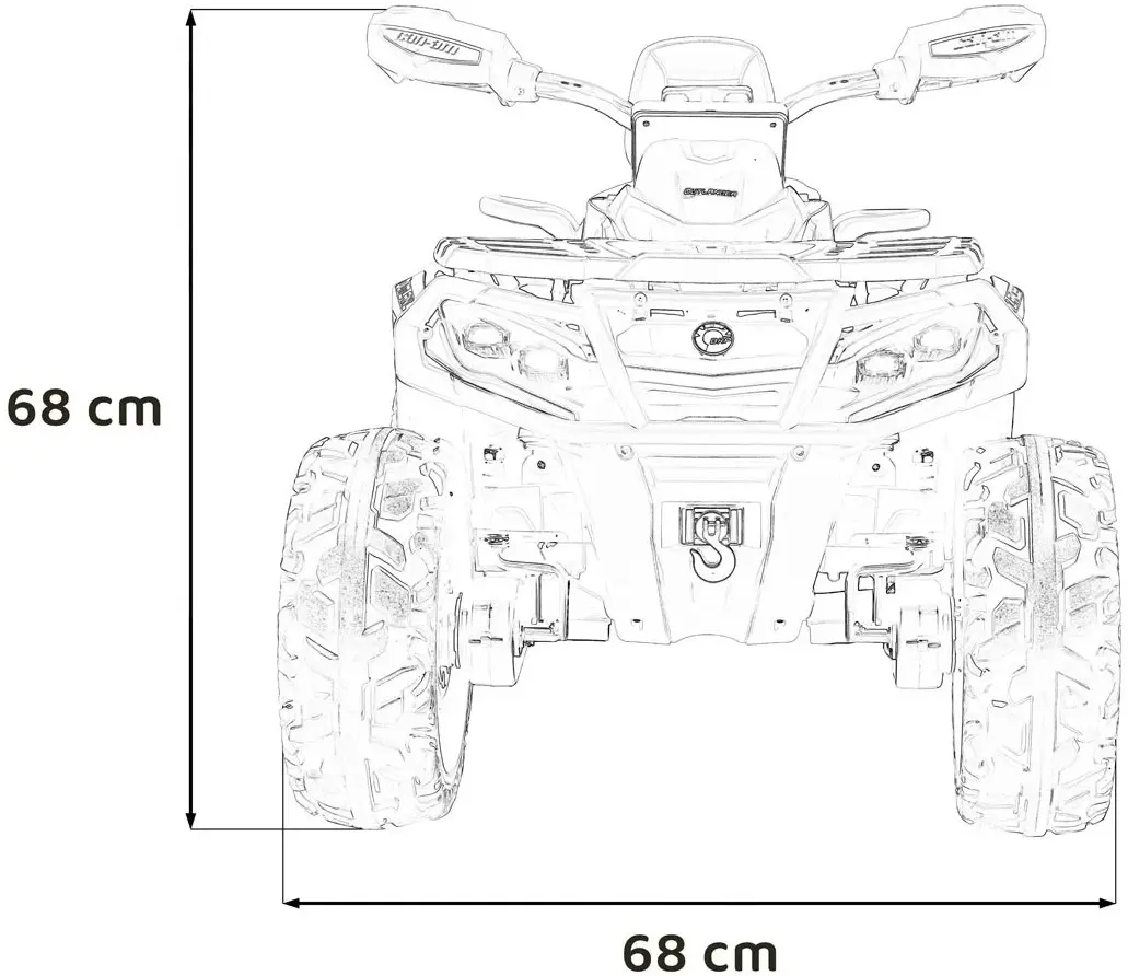 ATV electric Ramiz Can Am Outlander (Black) - 12