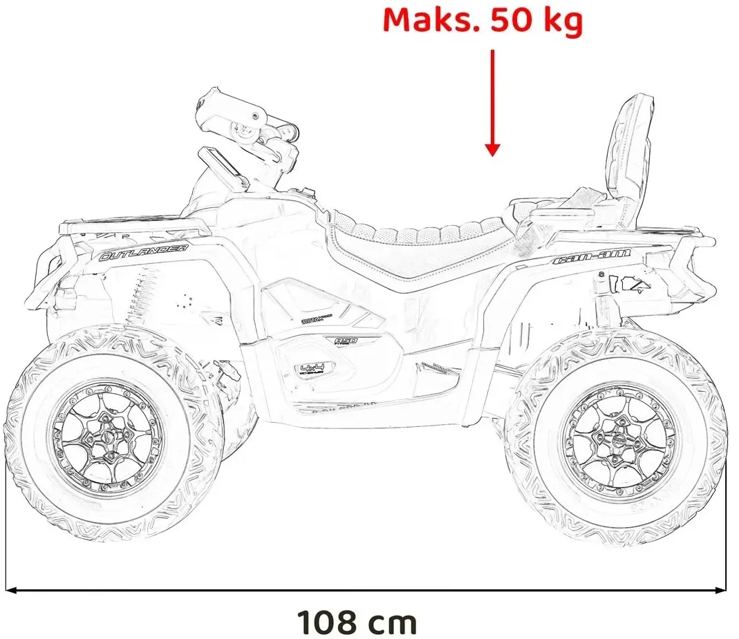 ATV electric Ramiz Can Am Outlander (Black) - 13