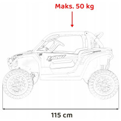 Maşinuţă electrică Ramiz Buggy 4x4 KCK (Red) Thumb