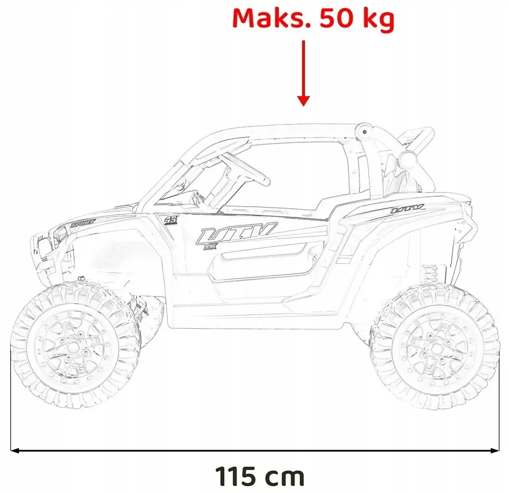 Maşinuţă electrică Ramiz Buggy 4x4 KCK (Red) - 16