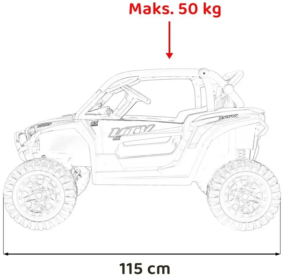 Maşinuţă electrică Ramiz Buggy 4x4 KCK (White) - 4
