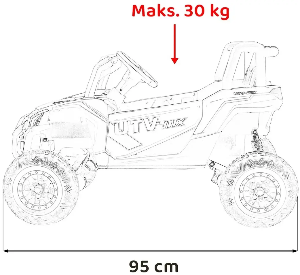 Masinuta electrica Ramiz Buggy Madman UTV-MX (Black) - 3