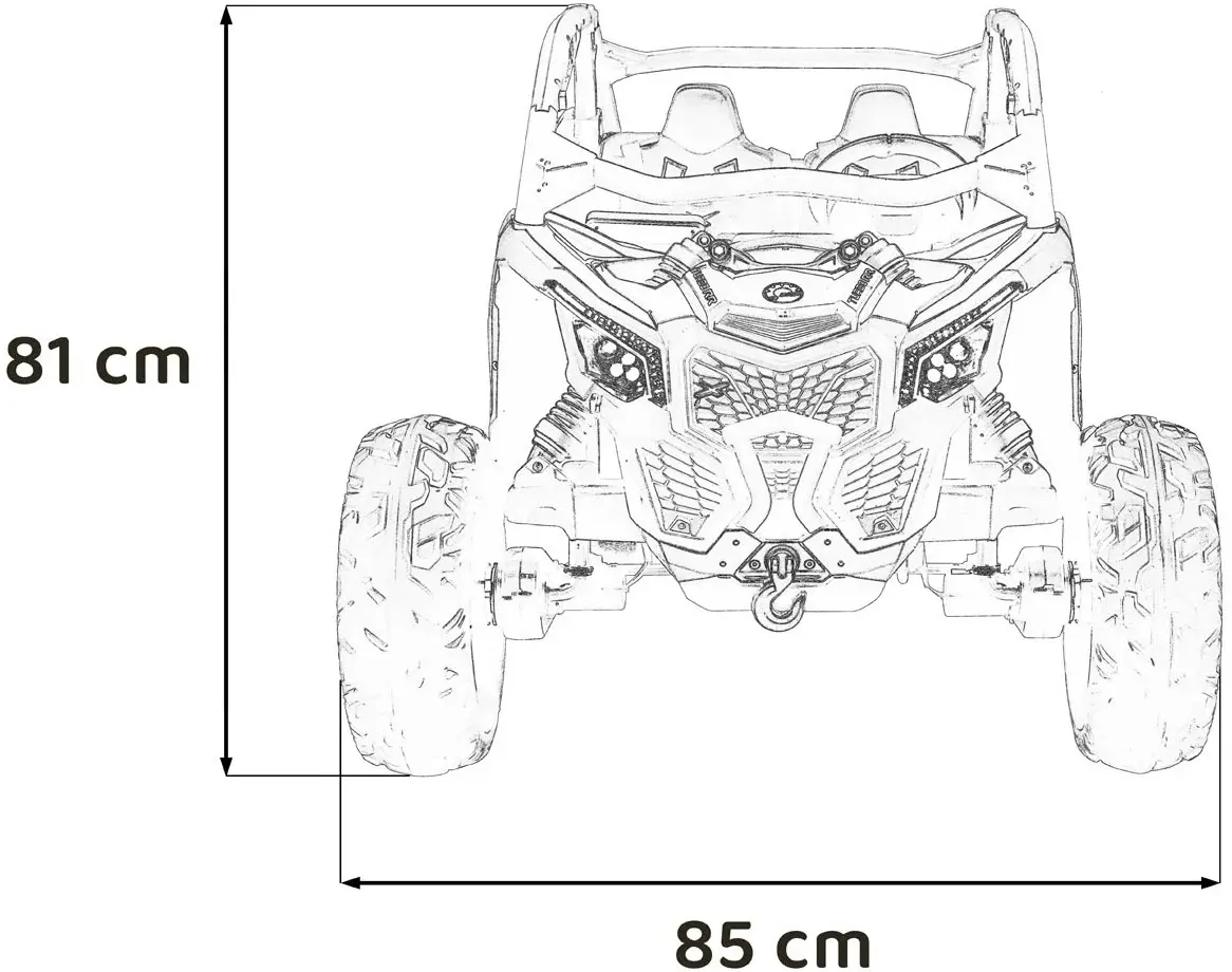 Masinuta electrica Ramiz Buggy Maverick Turbo RR (Grey/Blue) - 3