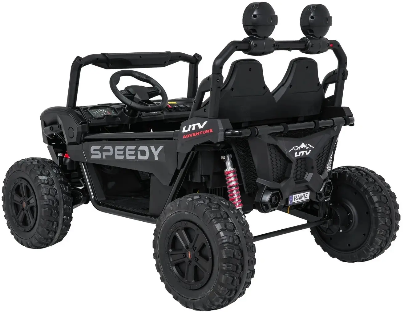 Masinuta electrica Ramiz Buggy Speedy 4x4 (Black) - 6