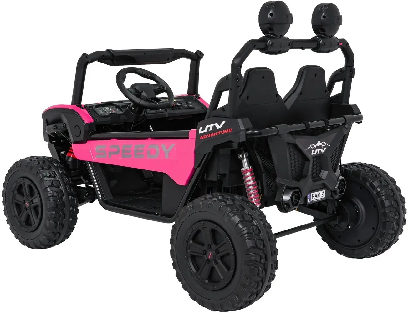Masinuta electrica Ramiz Buggy Speedy 4x4 (Pink) - 6