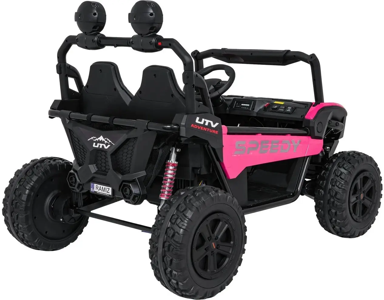 Masinuta electrica Ramiz Buggy Speedy 4x4 (Pink) - 8