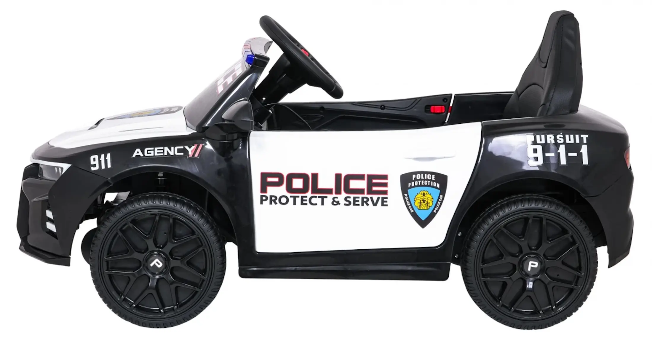 Masinuta electrica Ramiz Police 911 Agency (Black) - 3