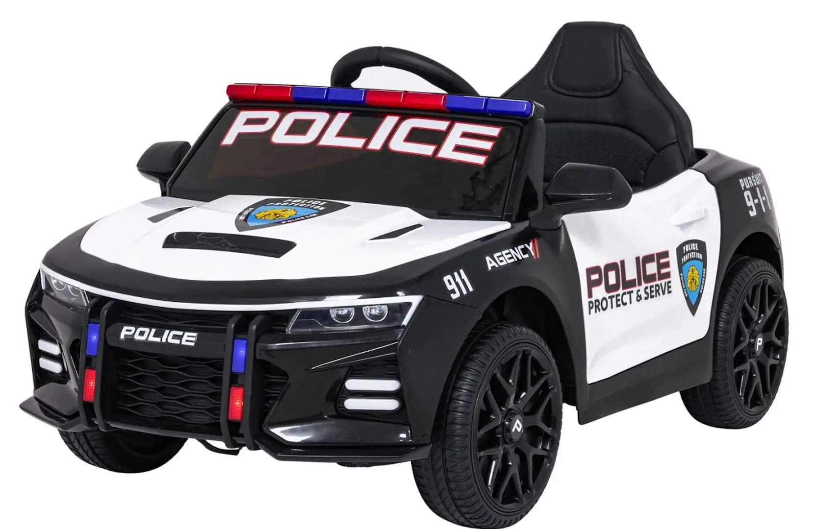 Masinuta electrica Ramiz Police 911 Agency (Black)