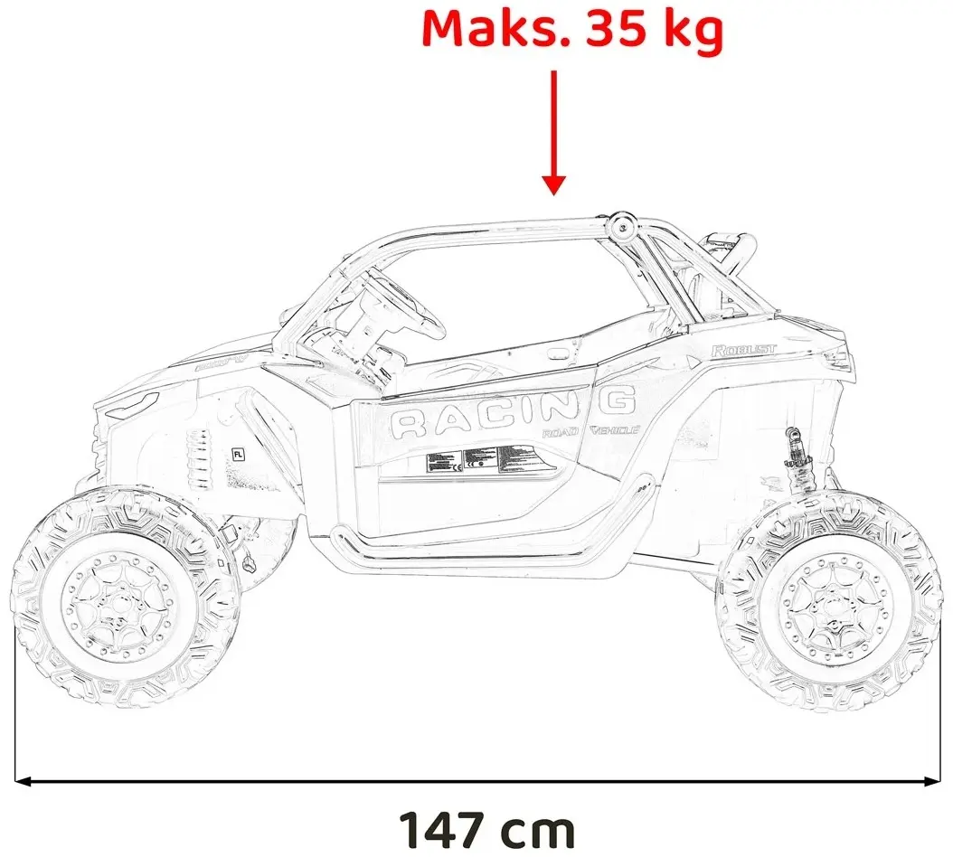 Masinuta electrica Ramiz Racing Road 2000 (Blue) - 3