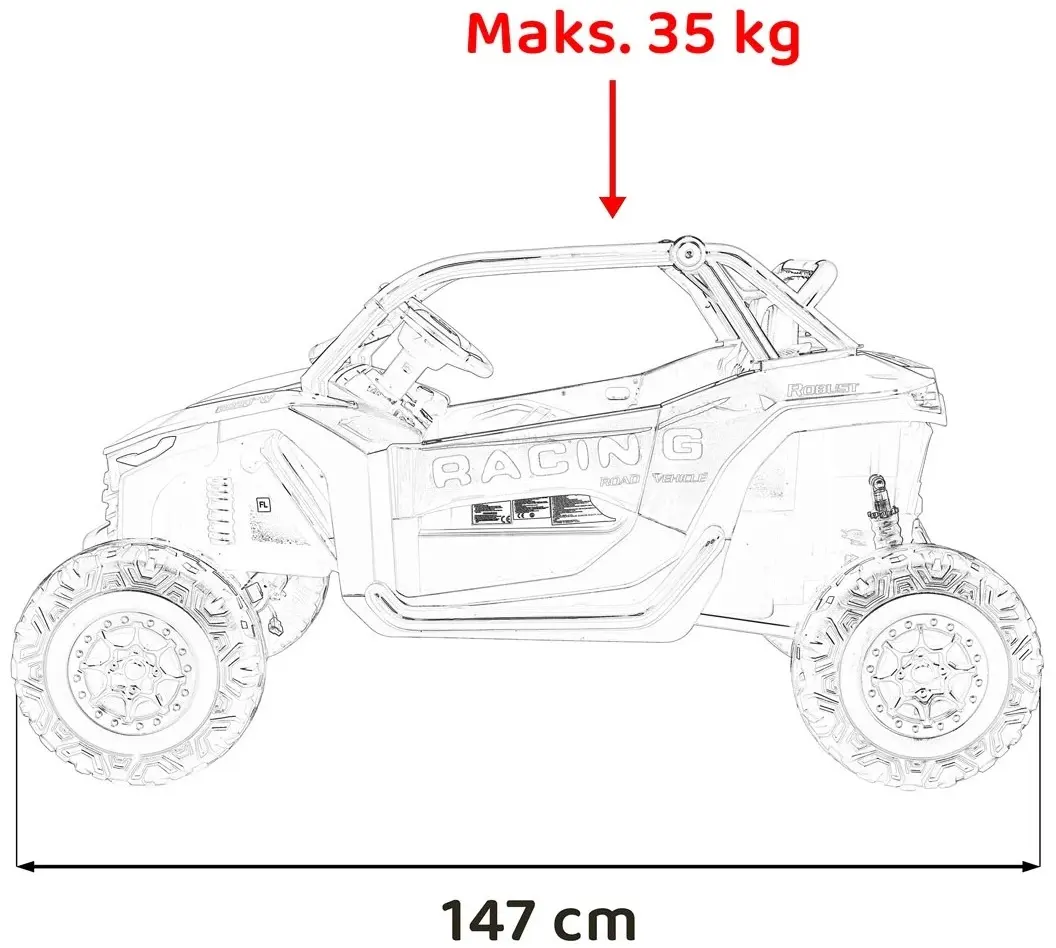 Masinuta electrica Ramiz Racing Road 2000 (Red) - 4